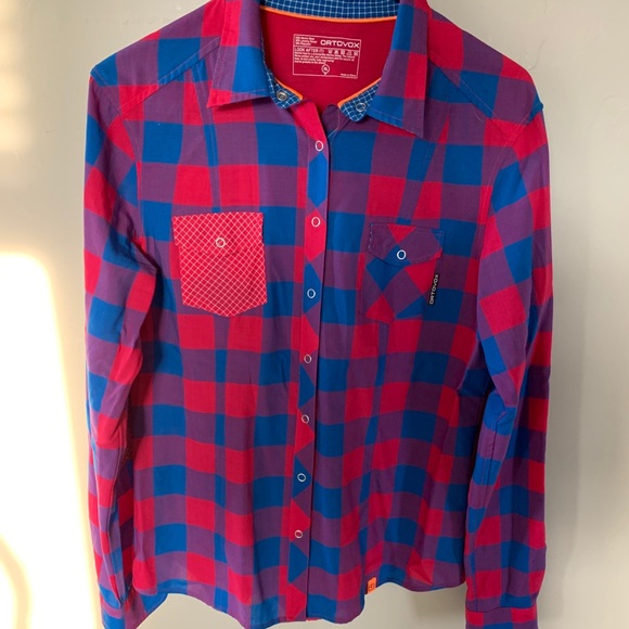 ortovox Tops - Ortovox merino wool plaid shirt
